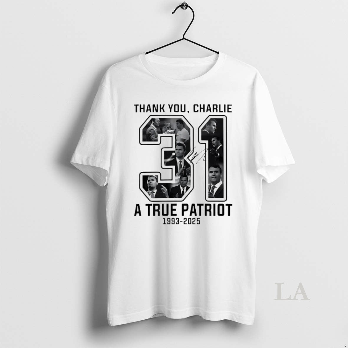 Original Thank You Charlie Kirk 31 A True Patriot - Adult & Kids T-Shirts, Sweatshirts & Hoodies apparel design preview 1