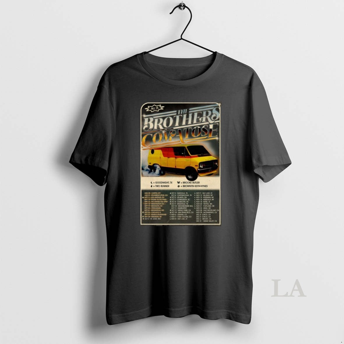 Original The Brothers Comatose Fall Tour 2025 Dates - Adult & Kids T-Shirts, Sweatshirts & Hoodies apparel design preview 1