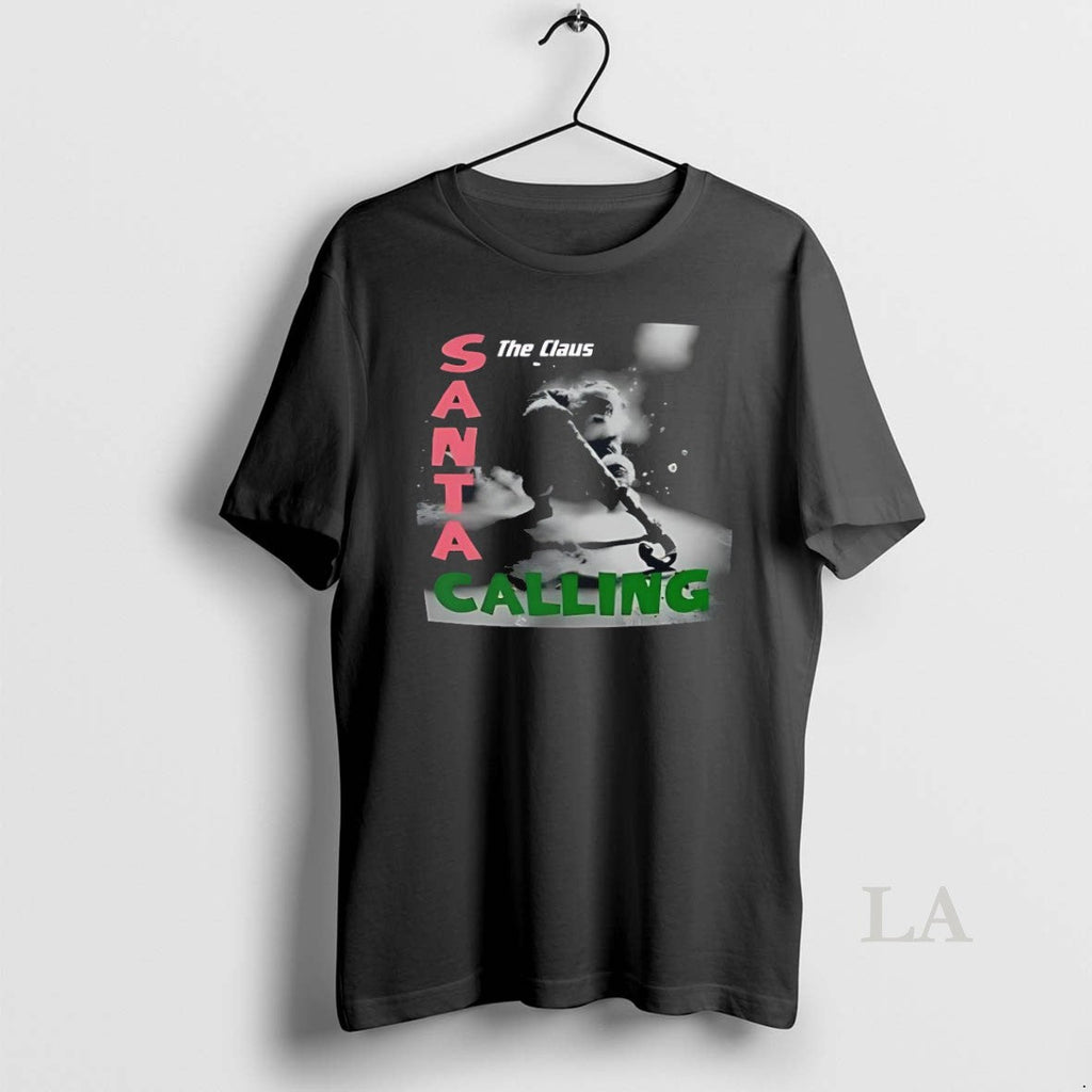 Original The Claus Santa Calling Hockey Christmas - Adult & Kids T-Shirts, Sweatshirts & Hoodies apparel design preview 1