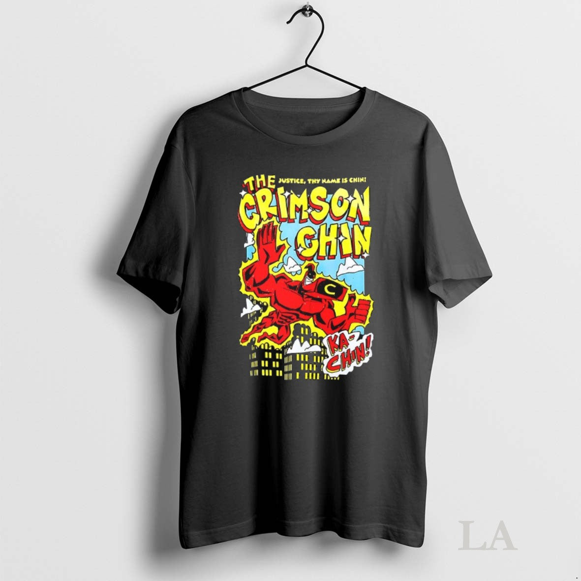 Original The Crimson Chin Justice Thy Name Is - Adult & Kids T-Shirts, Sweatshirts & Hoodies apparel design preview 1