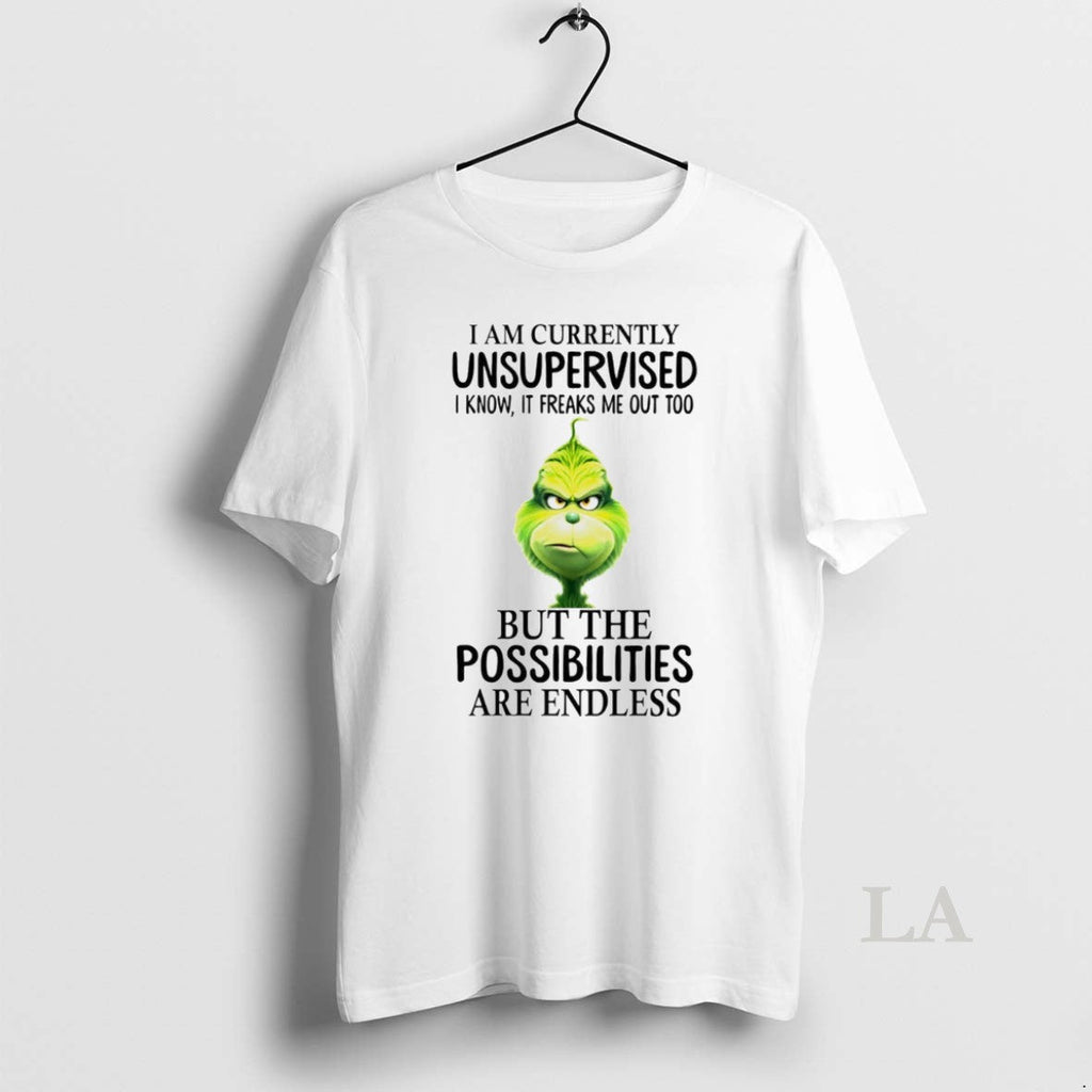 Original The Grinch I Am Currently Unsupervised Know - Adult & Kids T-Shirts, Sweatshirts & Hoodies apparel design preview 1