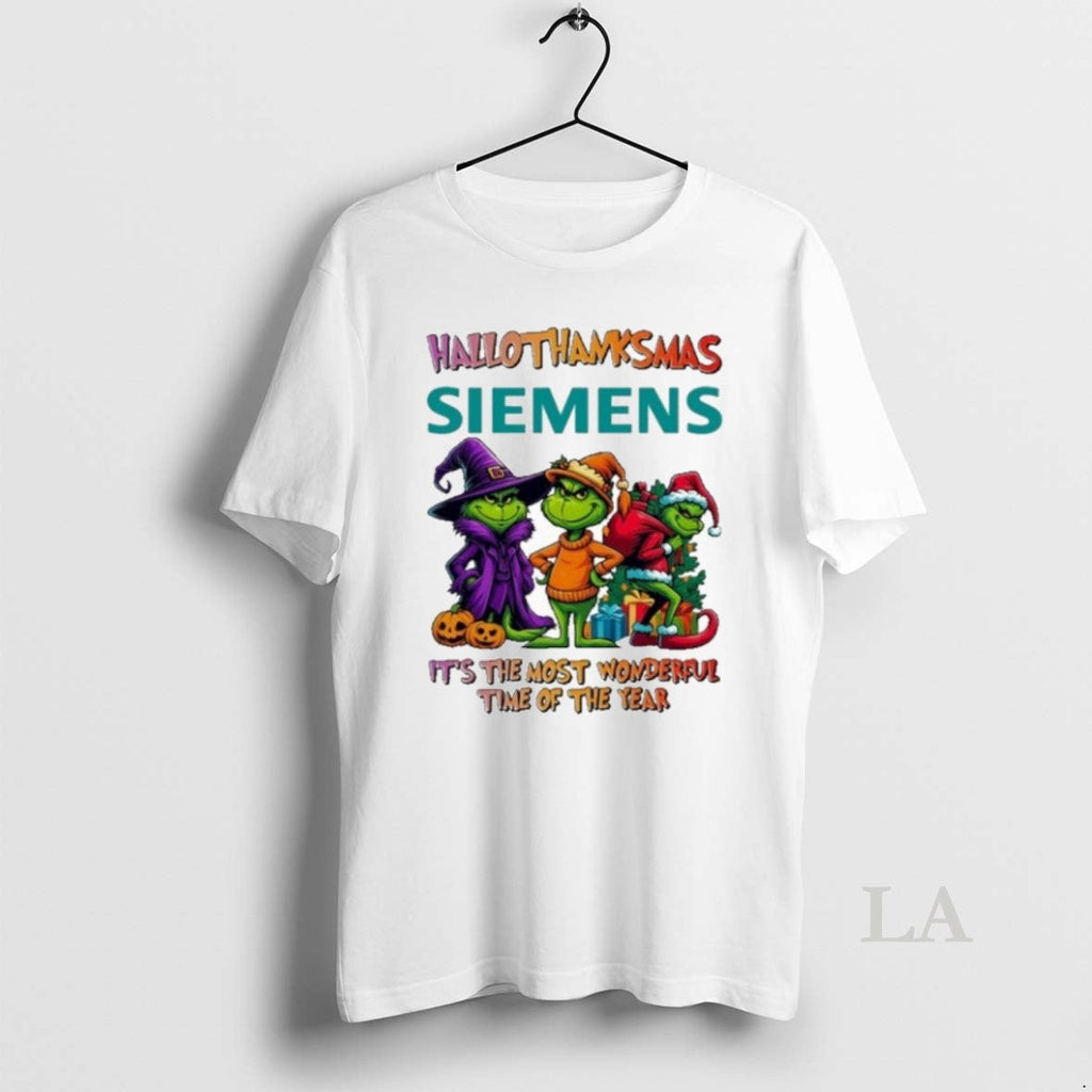 Original The Grinch Siemens Logo Hallothanksmas Its - Adult & Kids T-Shirts, Sweatshirts & Hoodies apparel design preview 1