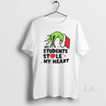 Original The Grinch Hand My Students Stole Heart - Adult & Kids T-Shirts, Sweatshirts & Hoodies apparel design preview 1