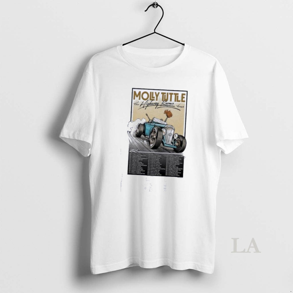 Original The Highway Knows Tour 2025 Molly Tuttle - Adult & Kids T-Shirts, Sweatshirts & Hoodies apparel design preview 1