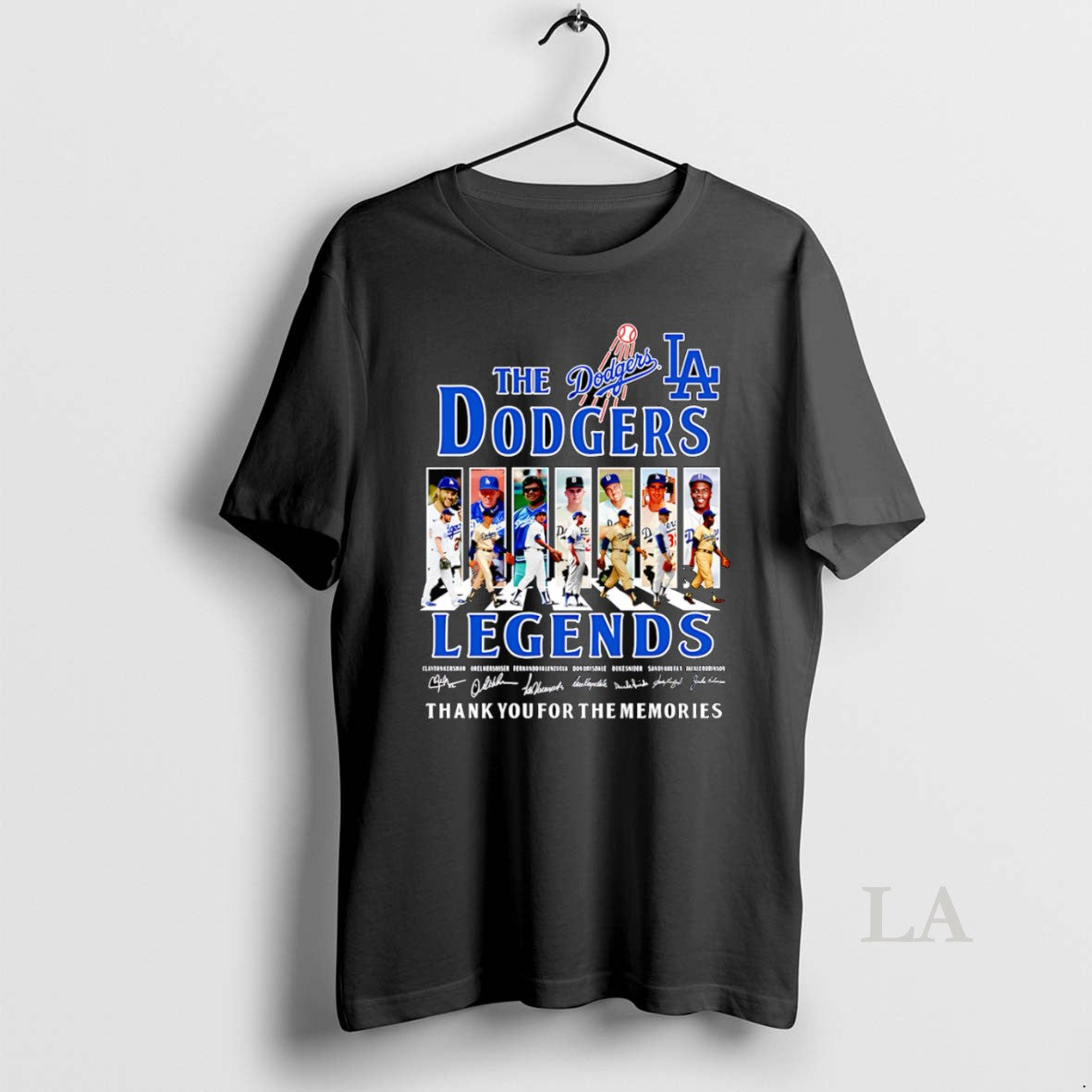 Original The La Dodgers Legends Thank You For - Adult & Kids T-Shirts, Sweatshirts & Hoodies apparel design preview 1