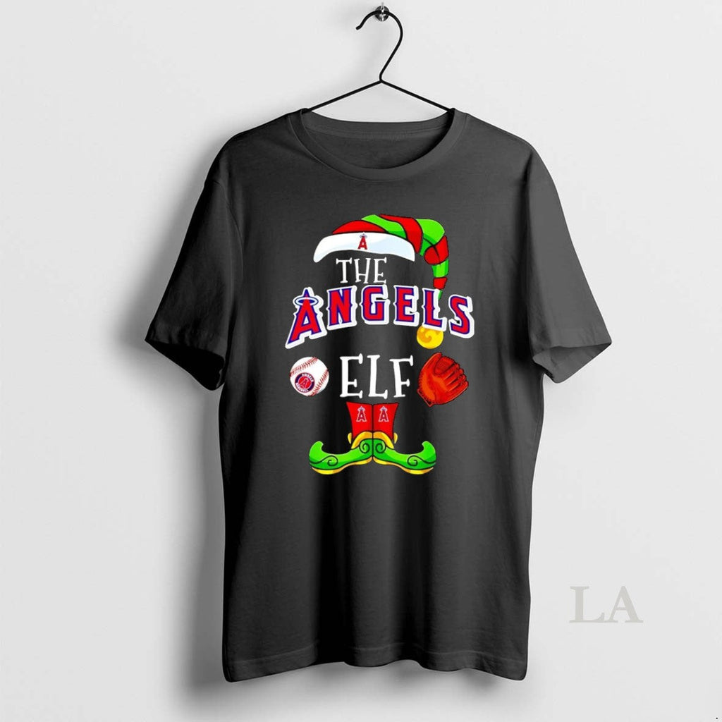 Original The Los Angeles Angels Elf Christmas - Adult & Kids T-Shirts, Sweatshirts & Hoodies apparel design preview 1