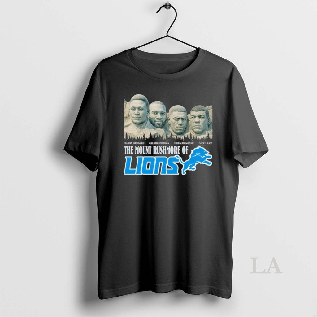 Original The Mount Rushmore Of Detroit Lions Legends - Adult & Kids T-Shirts, Sweatshirts & Hoodies apparel design preview 1