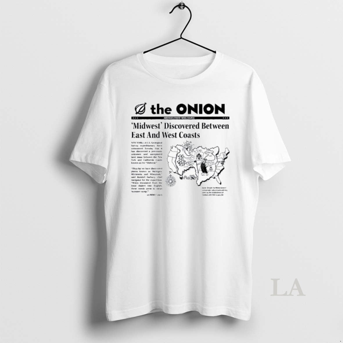 Original The Onion Midwest Discovered Between East - Adult & Kids T-Shirts, Sweatshirts & Hoodies apparel design preview 1