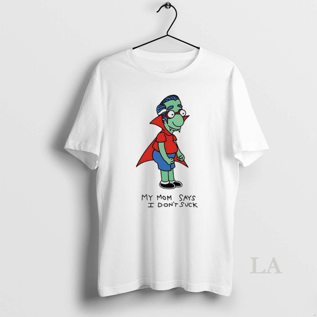 Original The Simpsons Milhouse Van Helsing My Mom - Adult & Kids T-Shirts, Sweatshirts & Hoodies apparel design preview 1