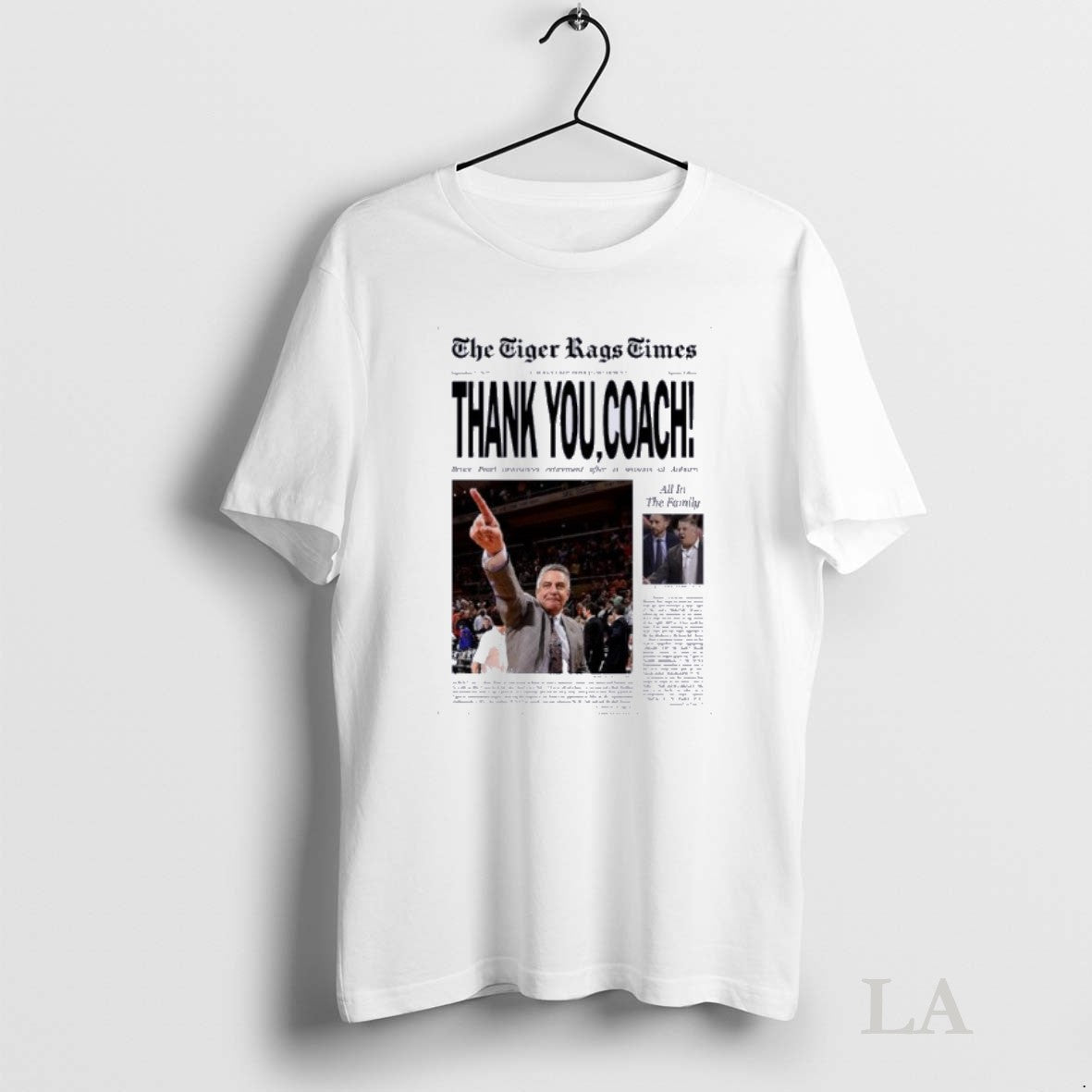 Original The Tigers Rags Time Bruce Pearl Thank You - Adult & Kids T-Shirts, Sweatshirts & Hoodies apparel design preview 1