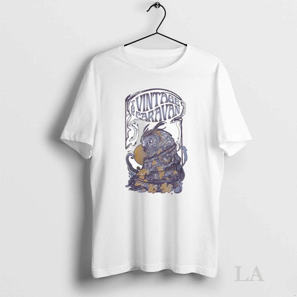 Original The Vintage Caravan Owl - Adult & Kids T-Shirts, Sweatshirts & Hoodies apparel design preview 1