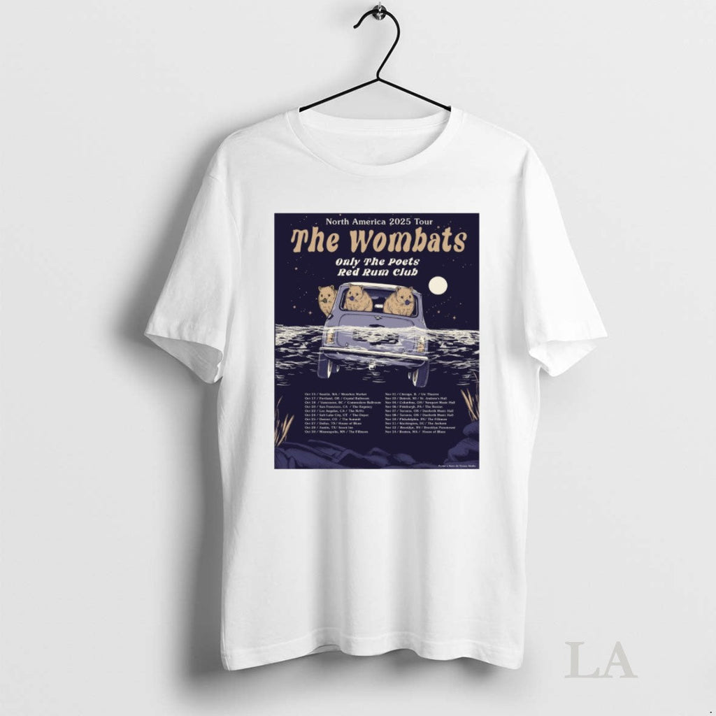Original The Wombats North America 2025 Tour Only - Adult & Kids T-Shirts, Sweatshirts & Hoodies apparel design preview 1
