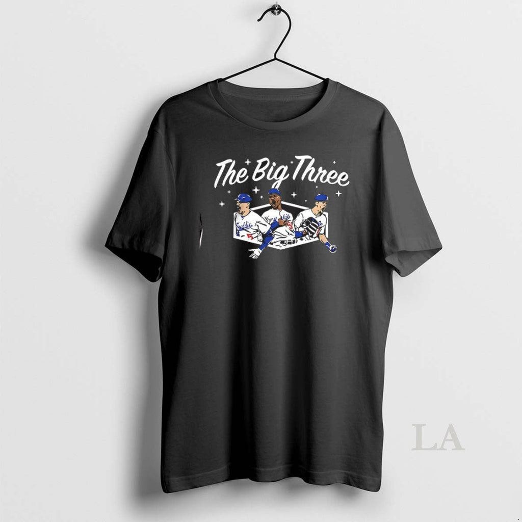 Original The Big Three Los Angeles Dodgers Baseball - Adult & Kids T-Shirts, Sweatshirts & Hoodies apparel design preview 1