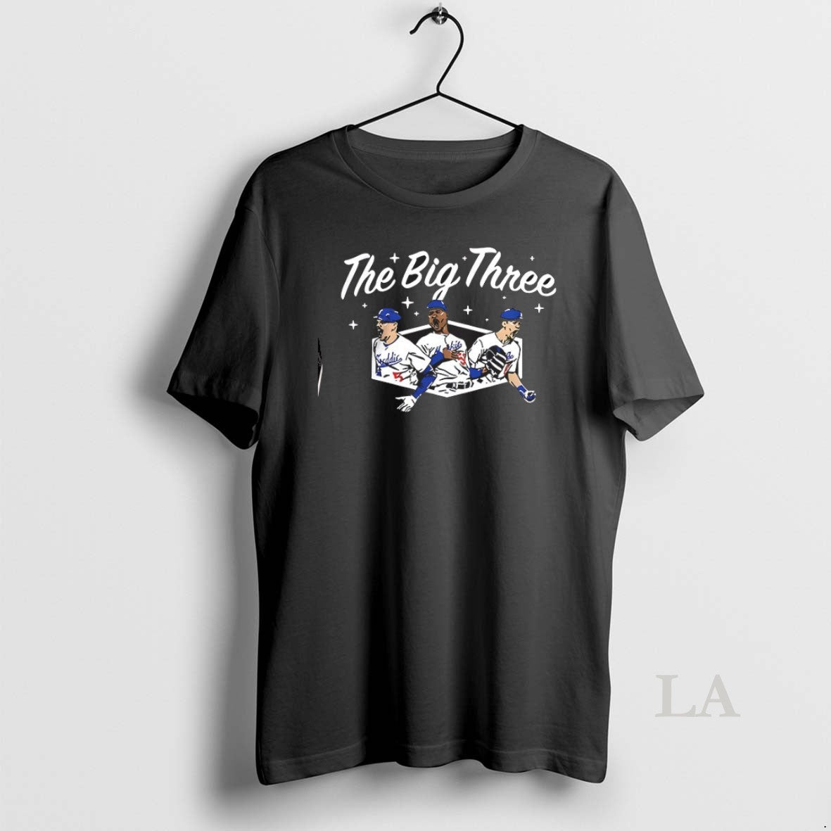 Original The Big Three Los Angeles Dodgers Baseball - Adult & Kids T-Shirts, Sweatshirts & Hoodies apparel design preview 1