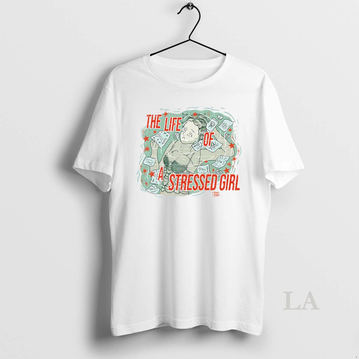 Original The Life Of A Stressed Girl - Adult & Kids T-Shirts, Sweatshirts & Hoodies apparel design preview 1