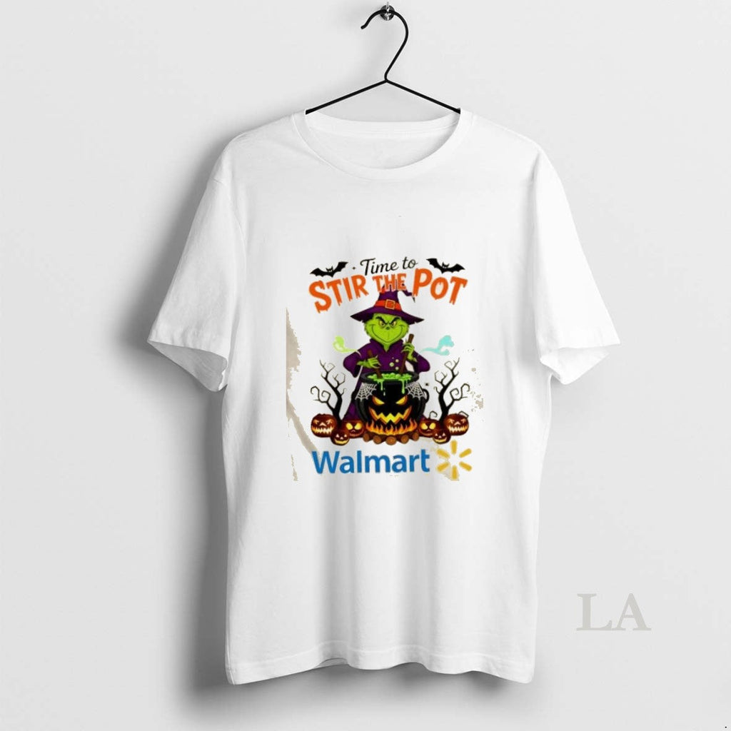 Original Time To Stir The Pot Walmart X Grinch Happy - Adult & Kids T-Shirts, Sweatshirts & Hoodies apparel design preview 1