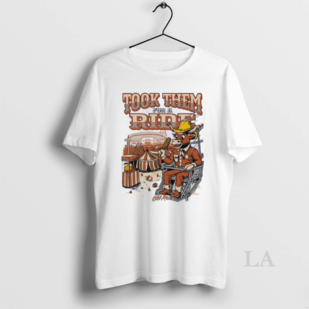 Original Took Them For A Ride Texas Longhorns - Adult & Kids T-Shirts, Sweatshirts & Hoodies apparel design preview 1