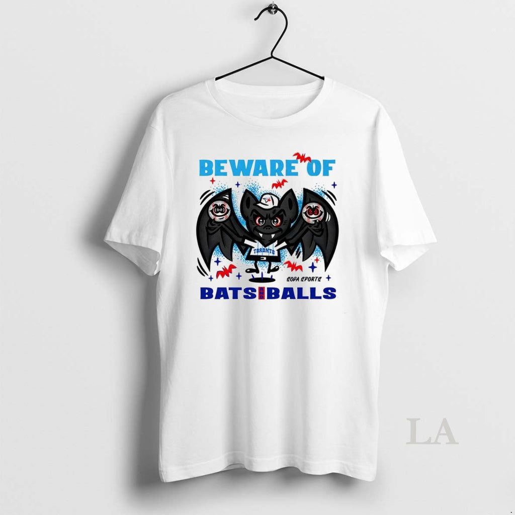 Original Toronto Blue Jays Baseball Beware Of Bats - Adult & Kids T-Shirts, Sweatshirts & Hoodies apparel design preview 1