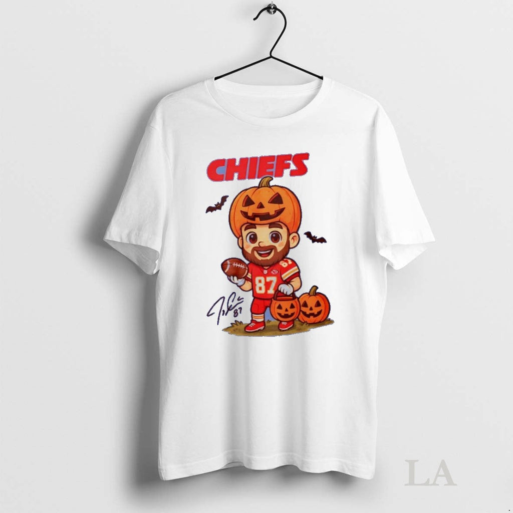 Original Travis Kelce Trick Or Treat Chiefs Halloween - Adult & Kids T-Shirts, Sweatshirts & Hoodies apparel design preview 1