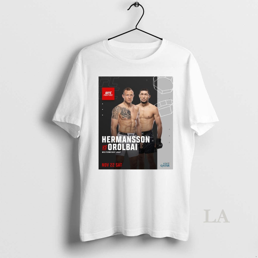 Original Ufc Fight Night Hermansson Vs Orolbai - Adult & Kids T-Shirts, Sweatshirts & Hoodies apparel design preview 1
