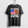 Original Us Flag My Favorite Veteran Is Dad - Adult & Kids T-Shirts, Sweatshirts & Hoodies apparel design preview 1