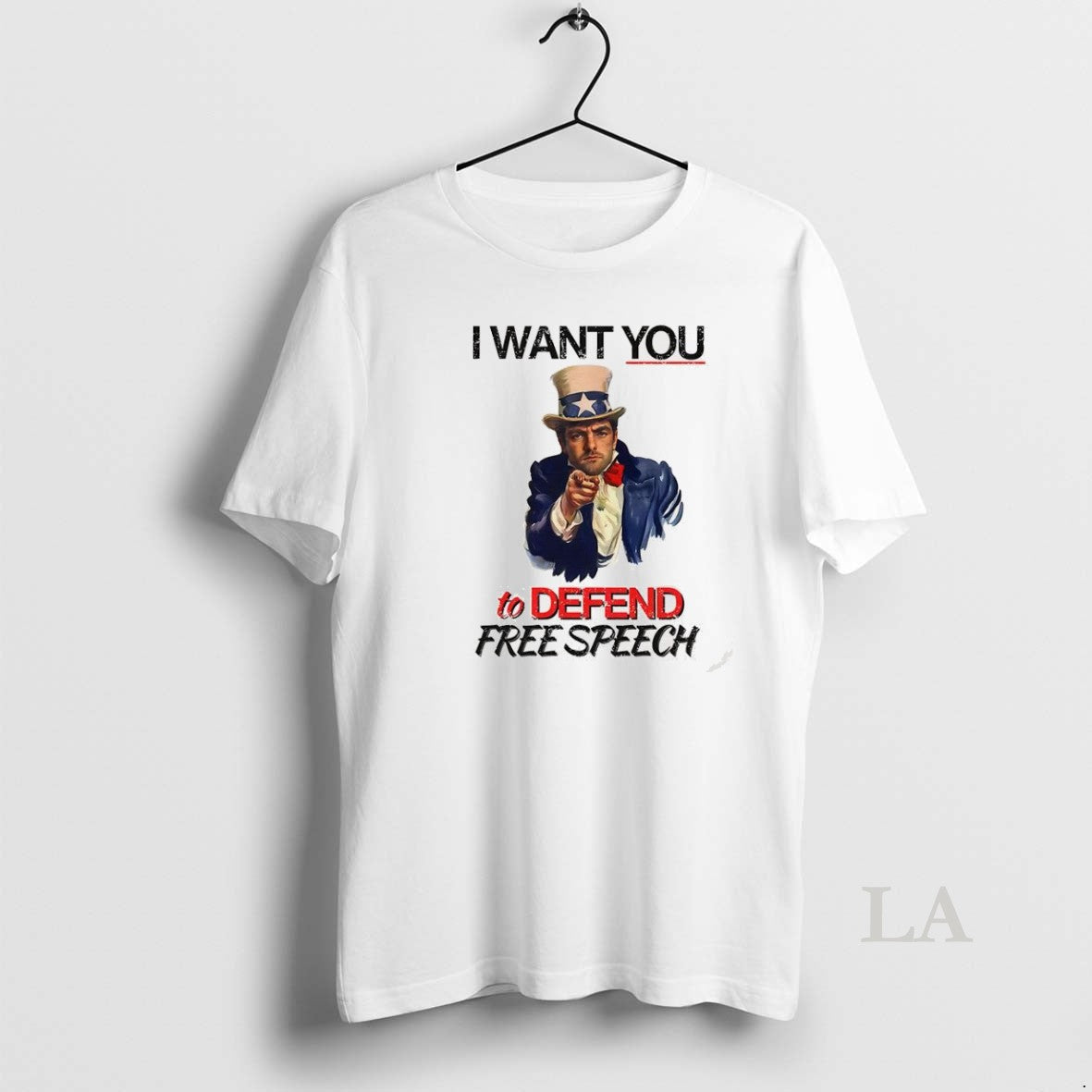 Original Uncle Sam I Want You To Defend Free Speech - Adult & Kids T-Shirts, Sweatshirts & Hoodies apparel design preview 1