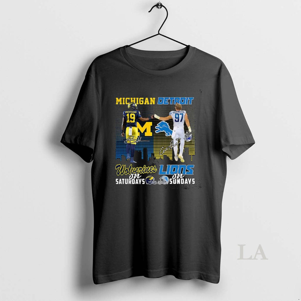 Original Underwood Wolverines On Saturdays And Aidan - Adult & Kids T-Shirts, Sweatshirts & Hoodies apparel design preview 1