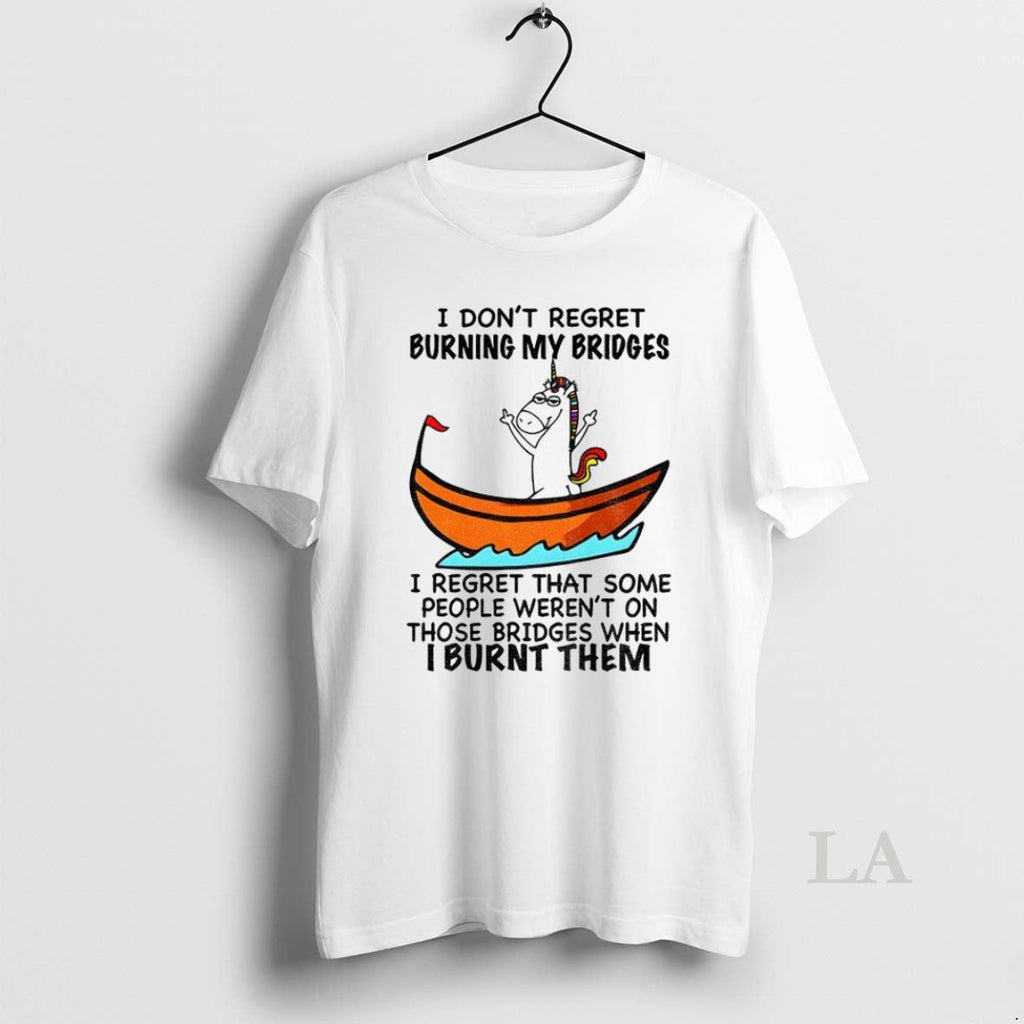 Original Unicorn Middle Finger I Dont Regret Burning - Adult & Kids T-Shirts, Sweatshirts & Hoodies apparel design preview 1