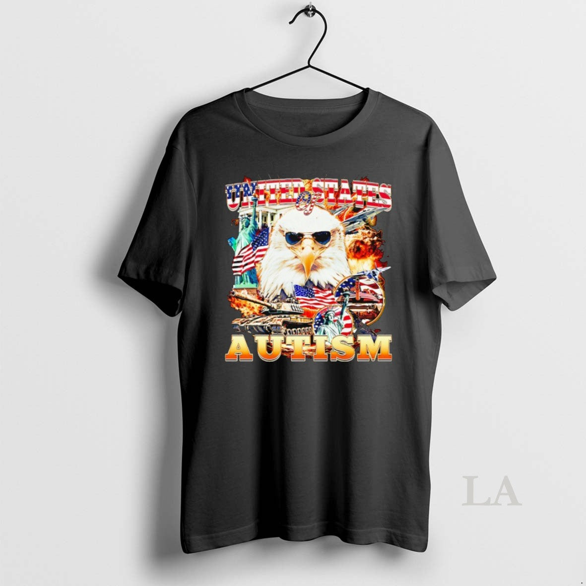Original United States Of Autism Eagle - Adult & Kids T-Shirts, Sweatshirts & Hoodies apparel design preview 1