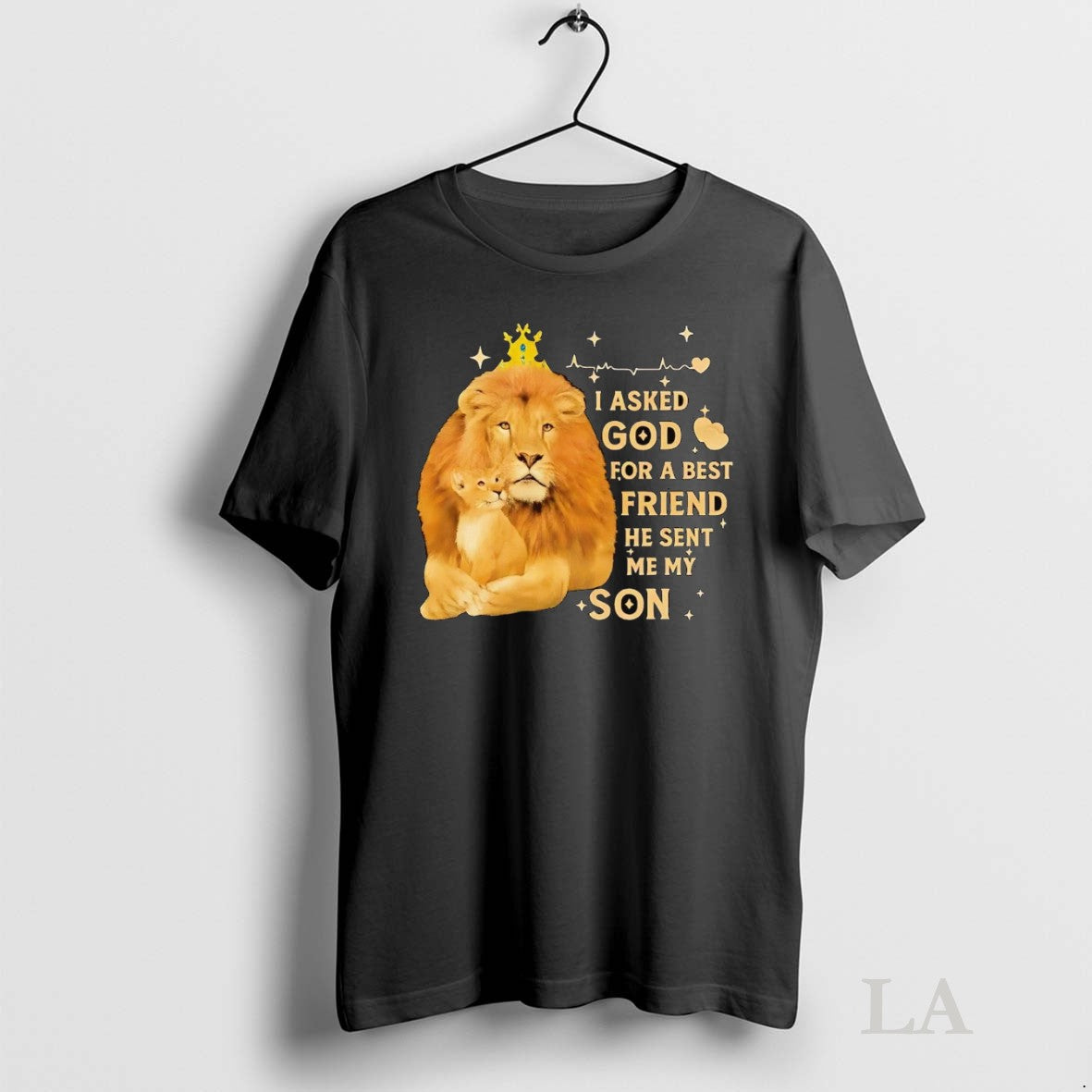 Original Veteran Lions I Asked God For The Best - Adult & Kids T-Shirts, Sweatshirts & Hoodies apparel design preview 1