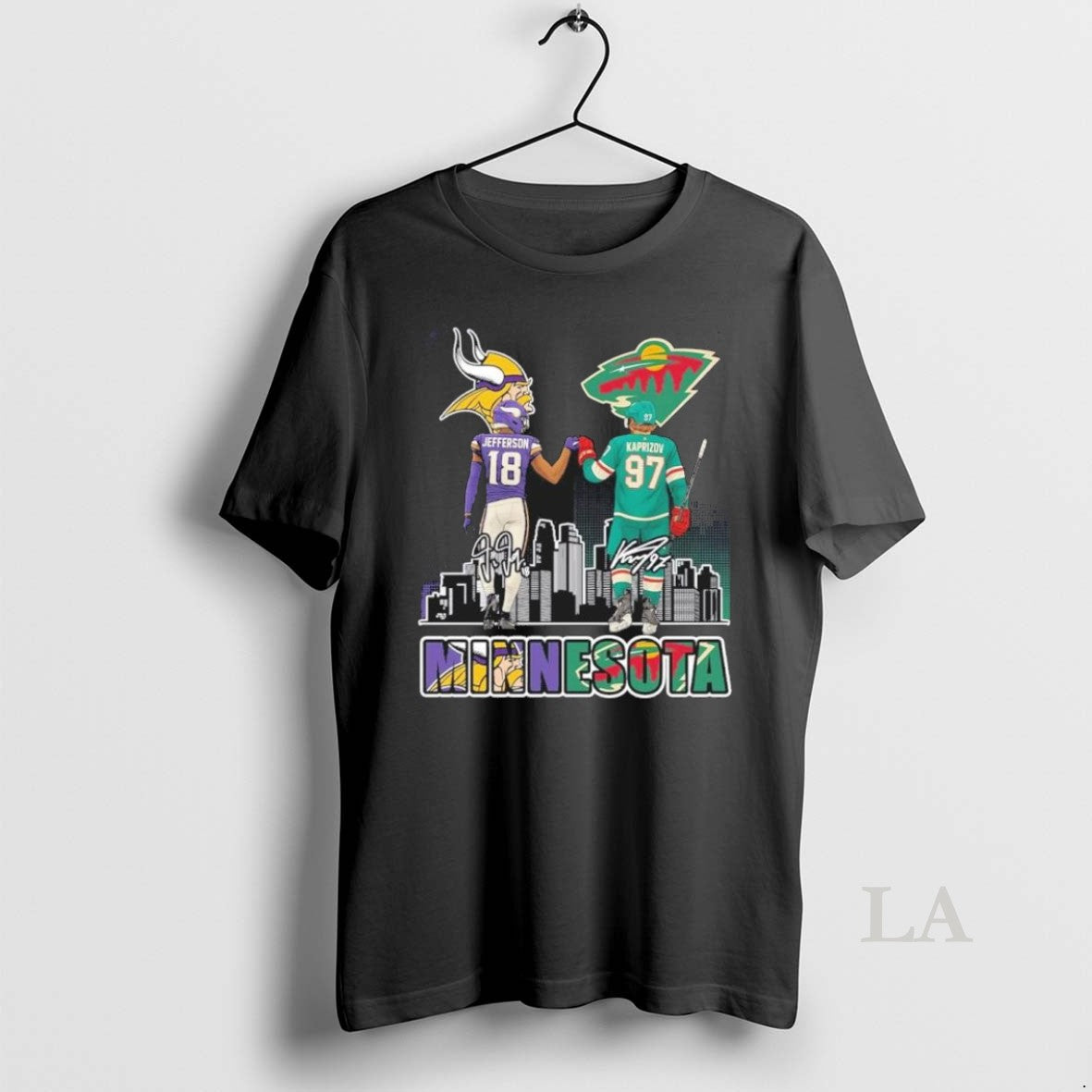 Original Vikings Jefferson And Wild Kaprizov - Adult & Kids T-Shirts, Sweatshirts & Hoodies apparel design preview 1