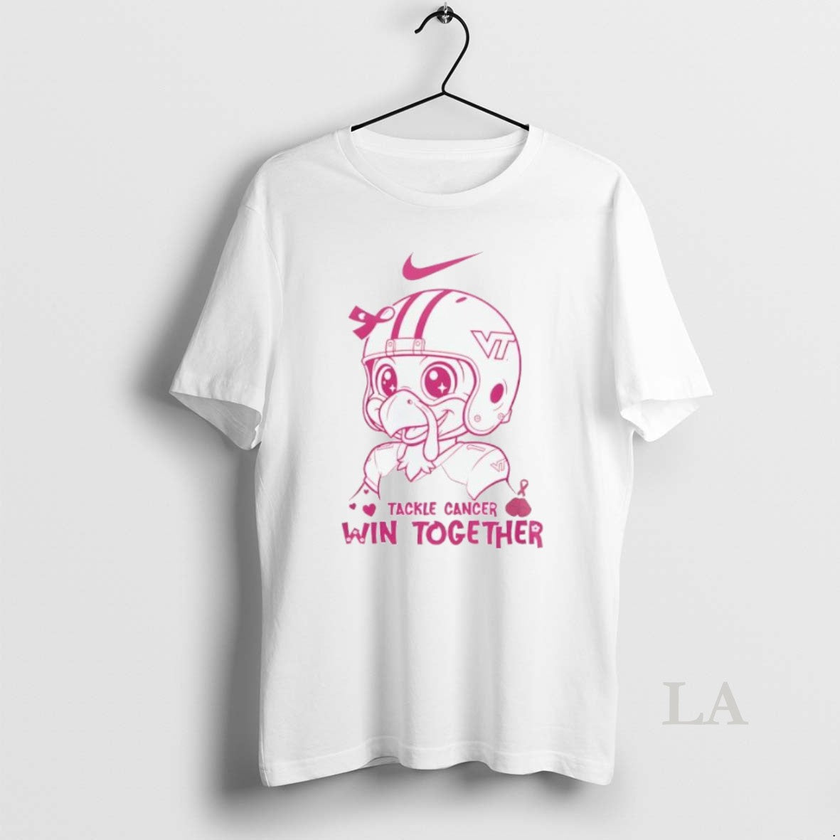 Original Virginia Tech Hokies Tackle Cancer Win - Adult & Kids T-Shirts, Sweatshirts & Hoodies apparel design preview 1