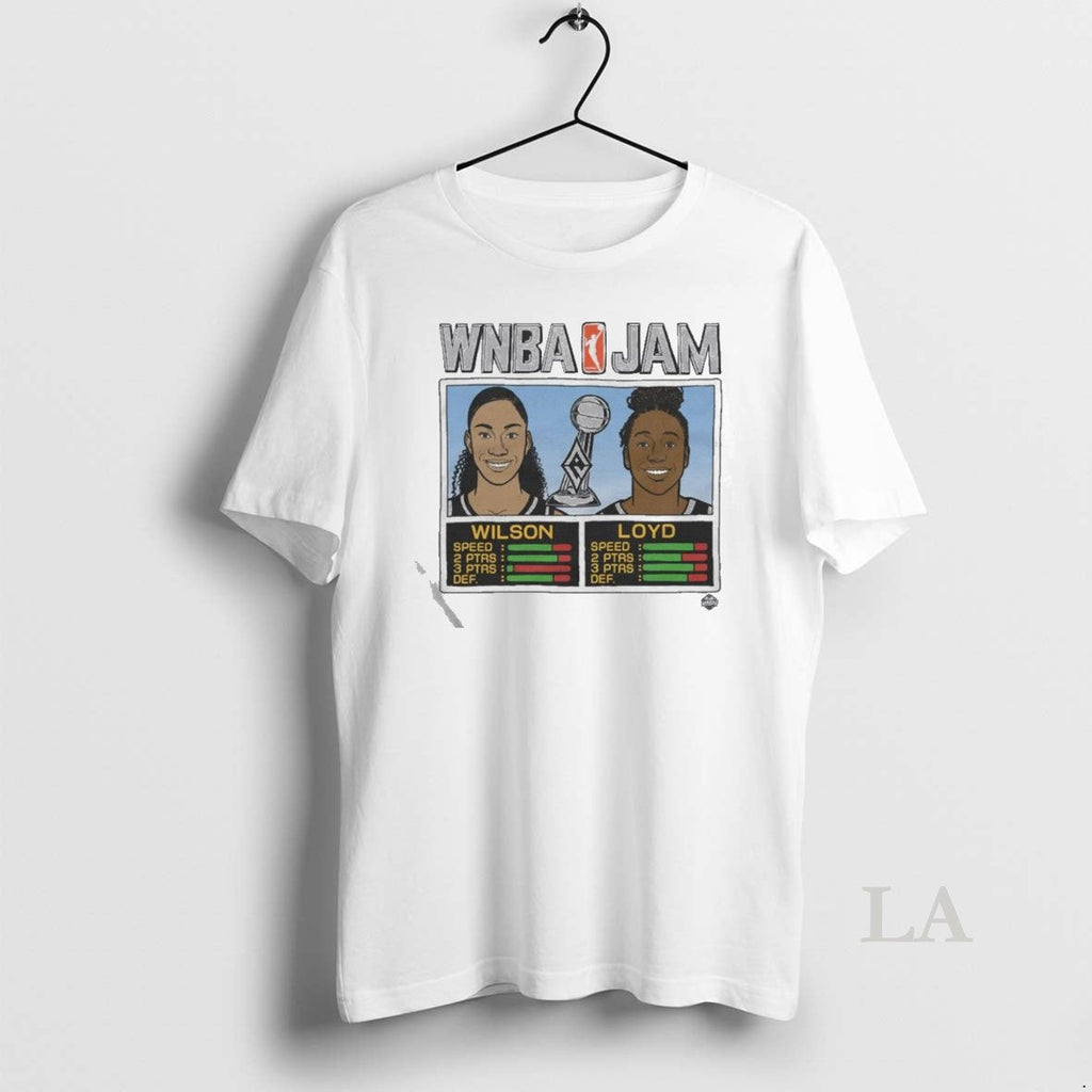 Original Wnba Jam Aces 2025 Champs Wilson And Lloyd - Adult & Kids T-Shirts, Sweatshirts & Hoodies apparel design preview 1