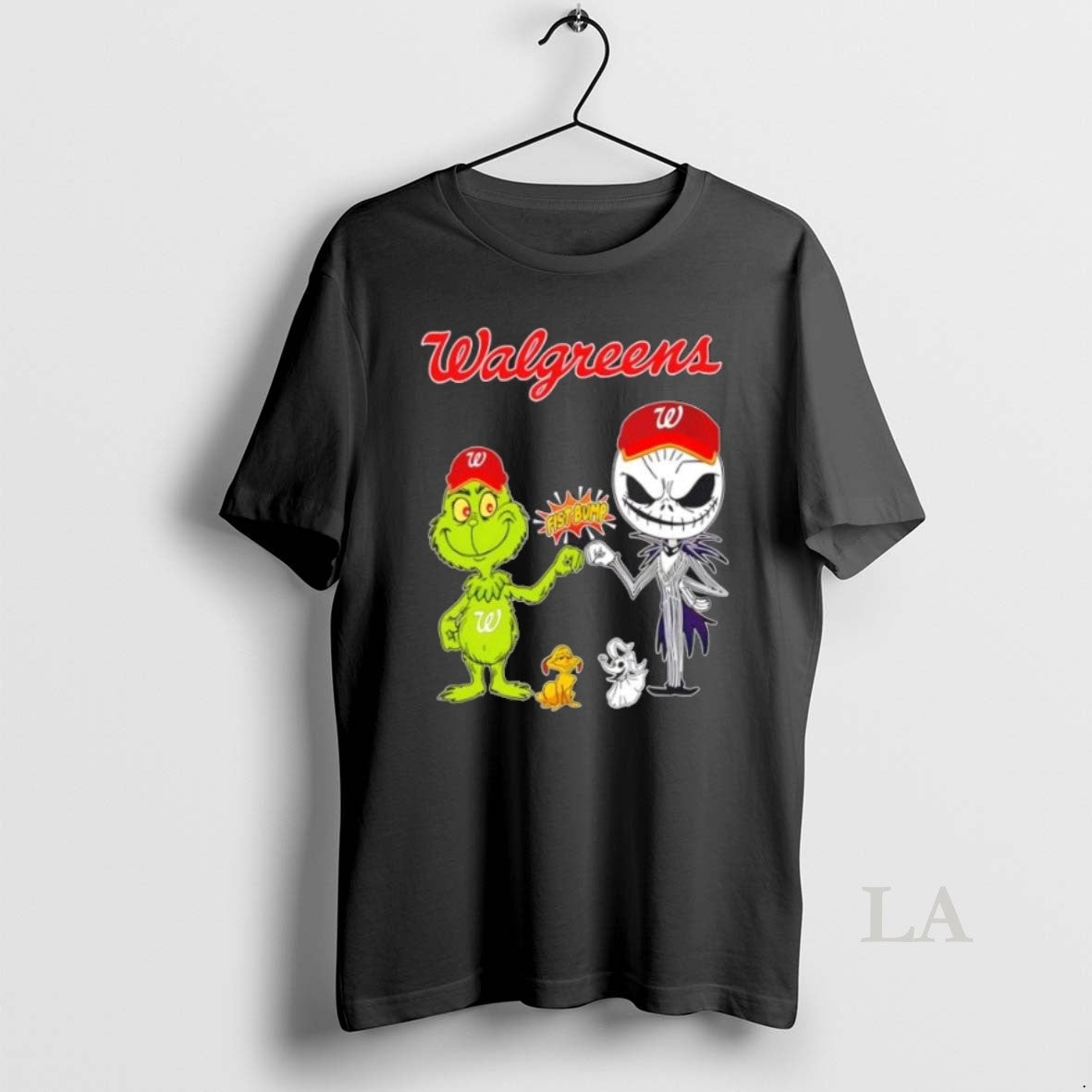 Original Walgreens X Grinch And Jack Skellington Fist - Adult & Kids T-Shirts, Sweatshirts & Hoodies apparel design preview 1