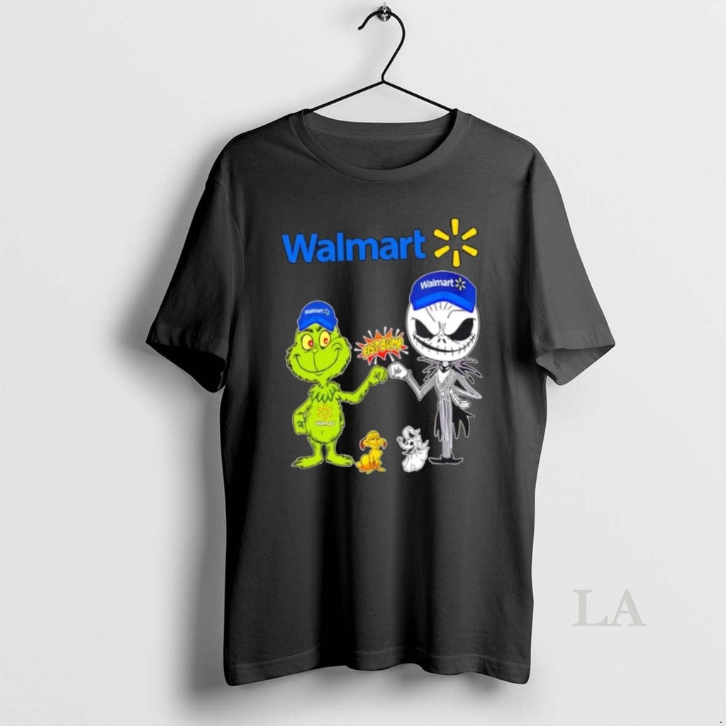 Original Walmart X Grinch And Jack Skellington Fist - Adult & Kids T-Shirts, Sweatshirts & Hoodies apparel design preview 1