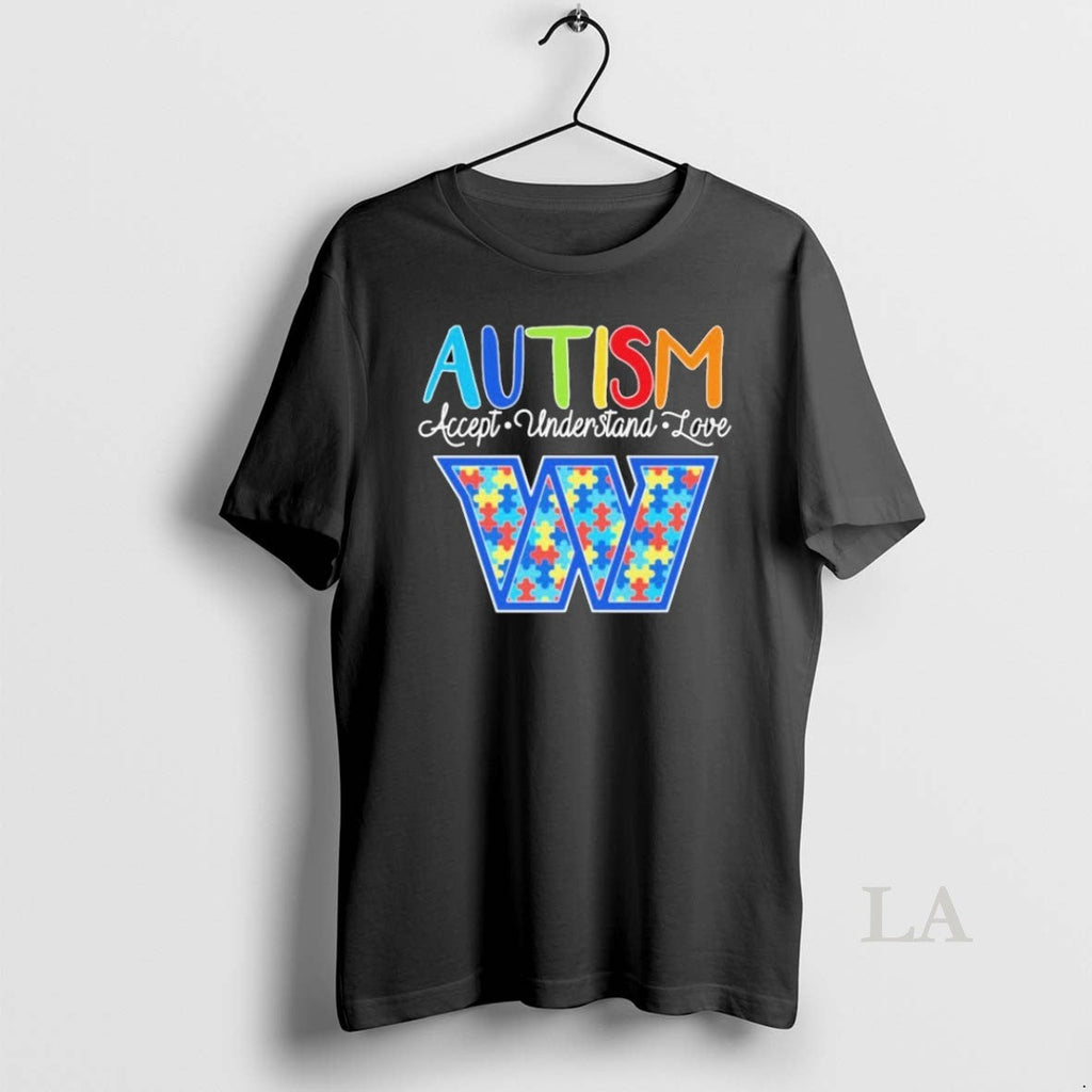 Original Washington Commanders Autism Accept - Adult & Kids T-Shirts, Sweatshirts & Hoodies apparel design preview 1