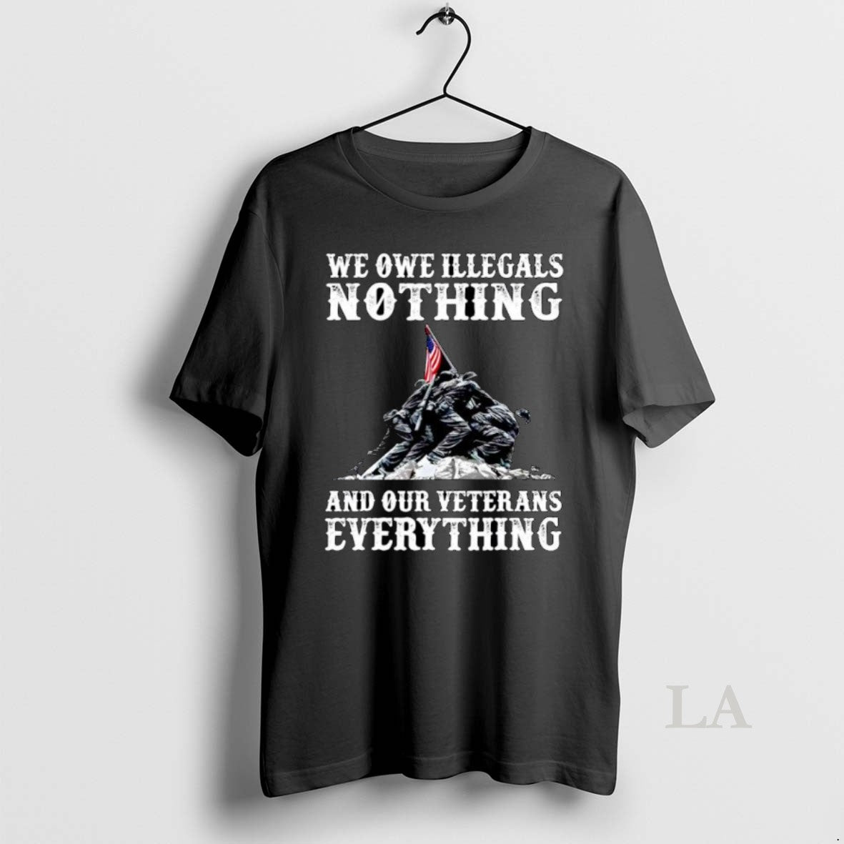 Original We Owe Illegals Nothing And Our Veterans - Adult & Kids T-Shirts, Sweatshirts & Hoodies apparel design preview 1