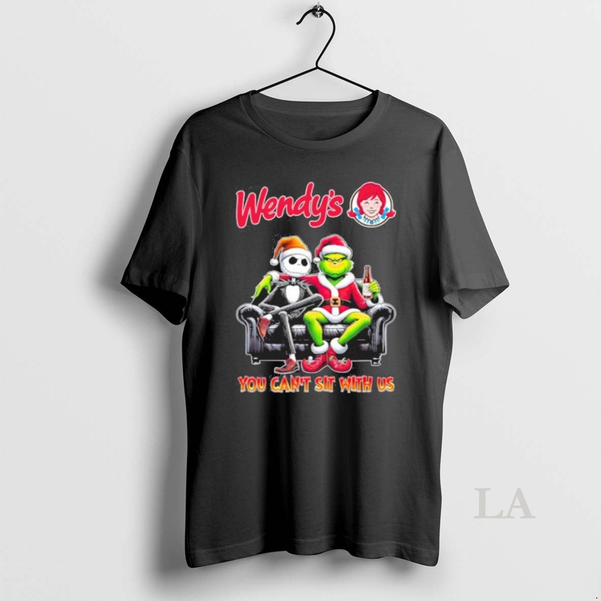 Original Wendys Logo Santa Jack And Grinch You Cant - Adult & Kids T-Shirts, Sweatshirts & Hoodies apparel design preview 1