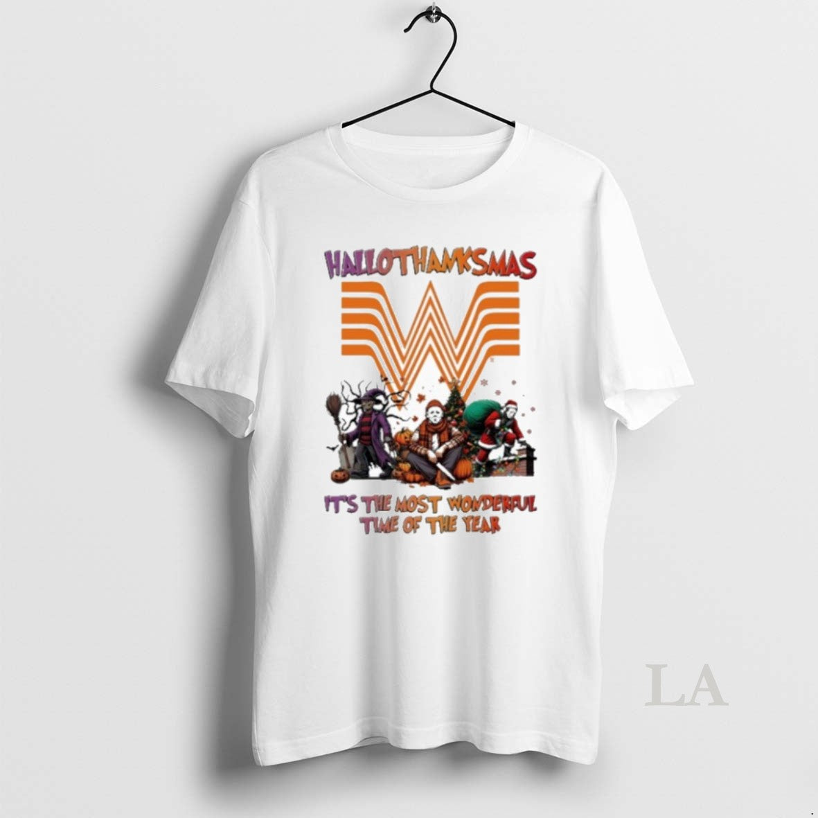 Original Whataburger Logo Hallothanksmas Horror Film - Adult & Kids T-Shirts, Sweatshirts & Hoodies apparel design preview 1