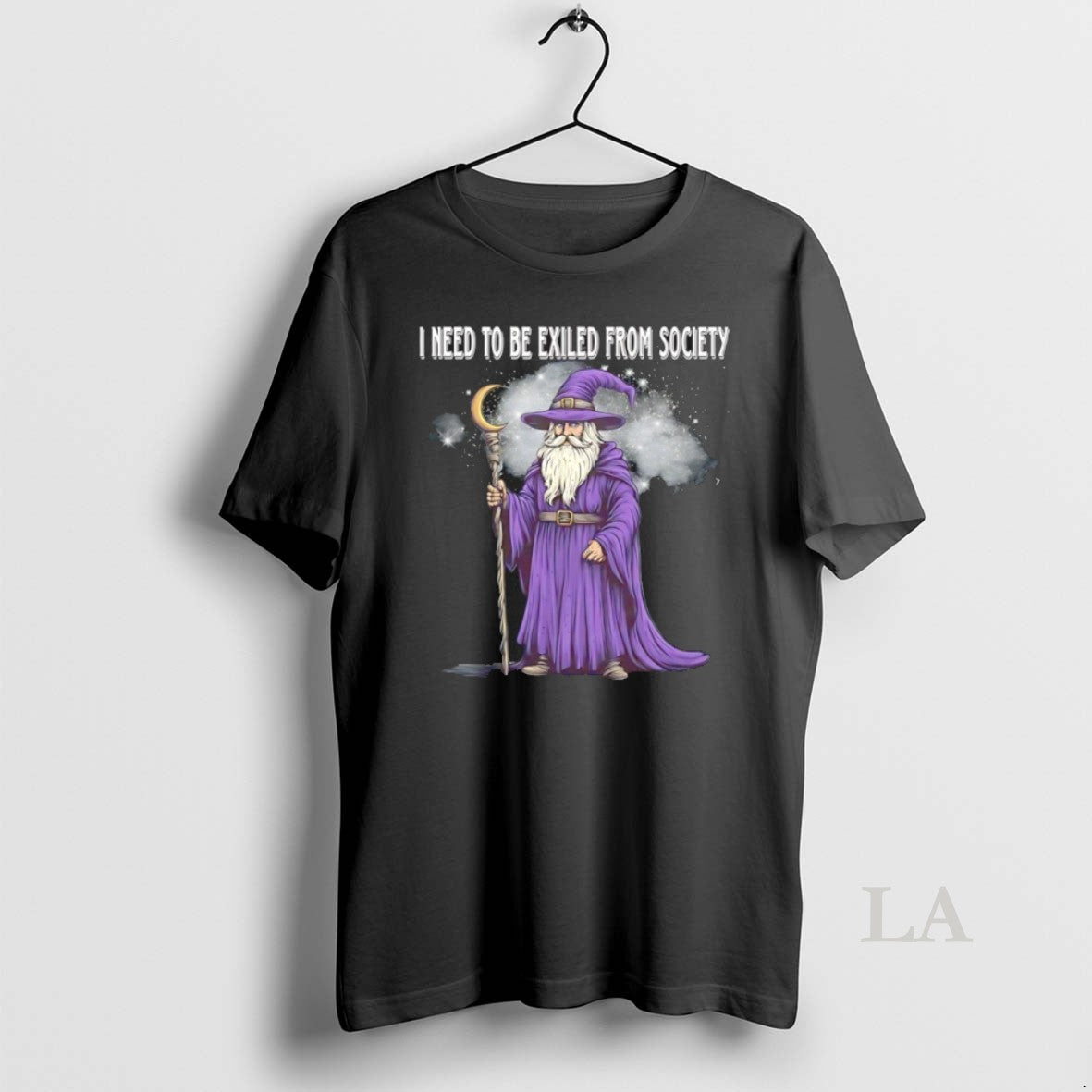 Original Wizard I Need To Be Exiled From Society - Adult & Kids T-Shirts, Sweatshirts & Hoodies apparel design preview 1
