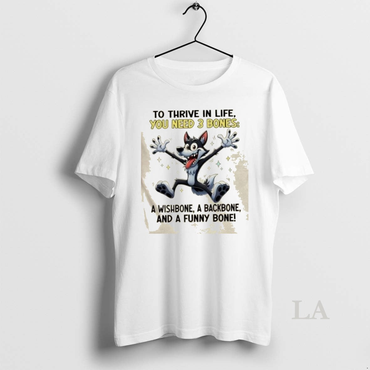 Original Wolf To Thrive In Life You Need 3 Bones A - Adult & Kids T-Shirts, Sweatshirts & Hoodies apparel design preview 1