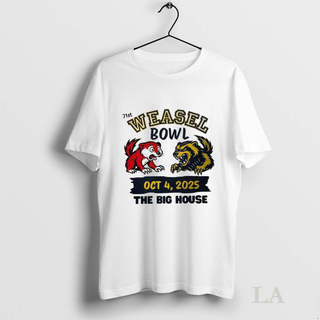 Original Wolverine Vs Badgers 71st Weasel Bowl - Adult & Kids T-Shirts, Sweatshirts & Hoodies apparel design preview 1