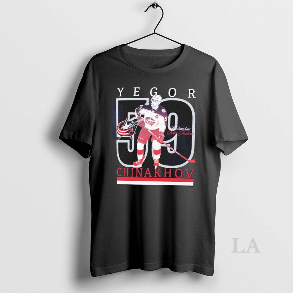 Original Yegor Chinakhov 59 Columbus Blue Jackets - Adult & Kids T-Shirts, Sweatshirts & Hoodies apparel design preview 1