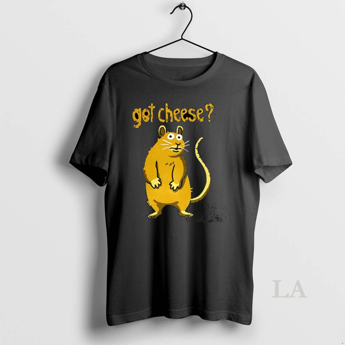 Original Yellow Mouse Got Cheese Cartoon - Adult & Kids T-Shirts, Sweatshirts & Hoodies apparel design preview 1