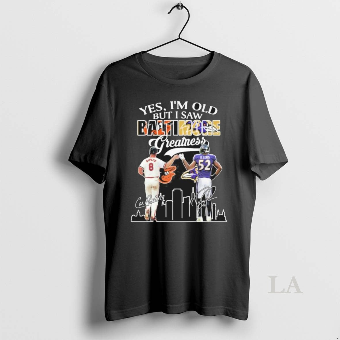 Original Yes Im Old But I Saw Baltimore Legends - Adult & Kids T-Shirts, Sweatshirts & Hoodies apparel design preview 1