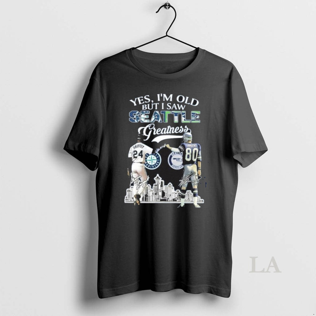Original Yes Im Old But I Saw Seattle Greatness - Adult & Kids T-Shirts, Sweatshirts & Hoodies apparel design preview 1