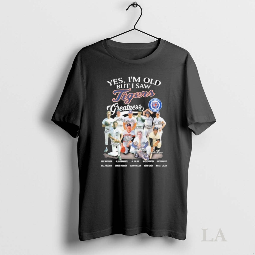 Original Yes Im Old But I Saw Tigers Greatness Team - Adult & Kids T-Shirts, Sweatshirts & Hoodies apparel design preview 1