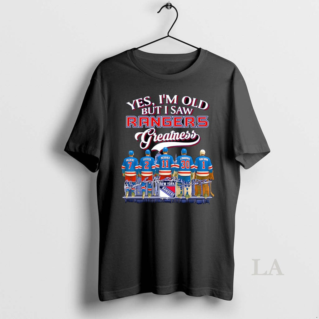 Original Yes Im Old But I Saw Rangers Greatness - Adult & Kids T-Shirts, Sweatshirts & Hoodies apparel design preview 1