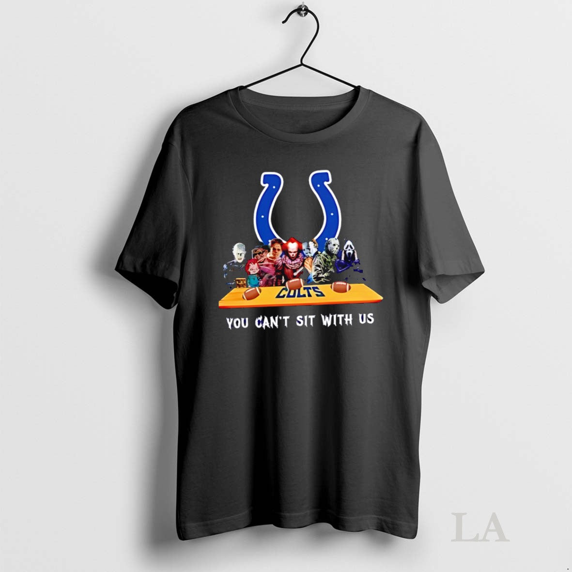 Original You Cant Sit With Us Colts Football Horror - Adult & Kids T-Shirts, Sweatshirts & Hoodies apparel design preview 1