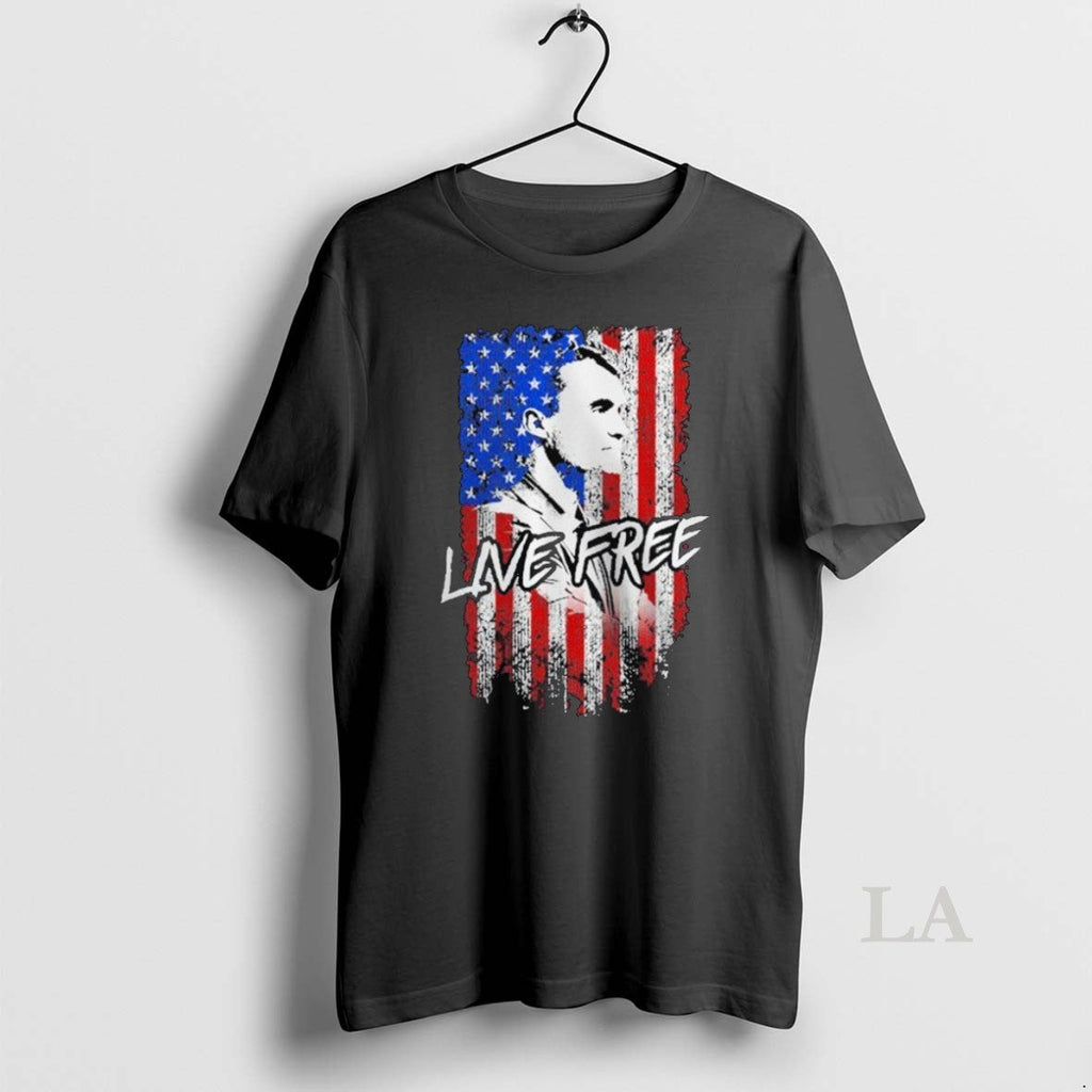 Original Charlie Kirks Live Free Flag - Adult & Kids T-Shirts, Sweatshirts & Hoodies apparel design preview 1